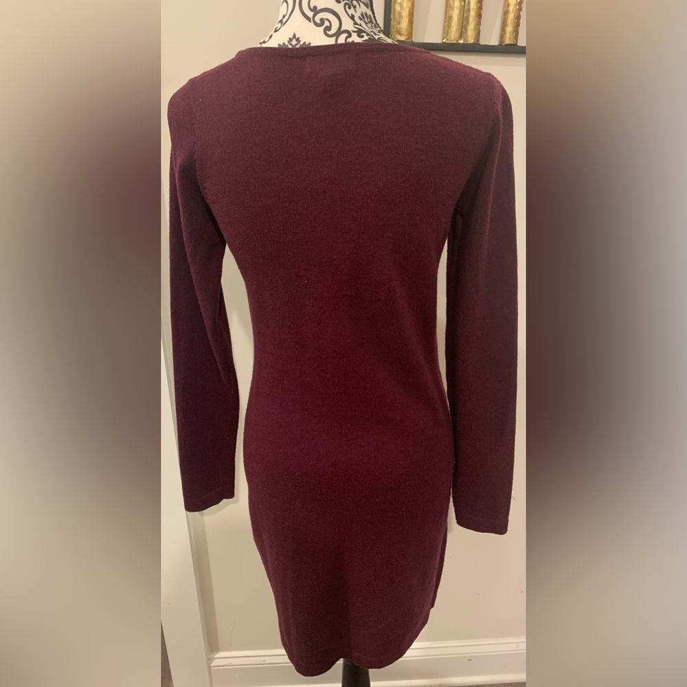 Neiman Marcus Wine Sweater Dress - Picture 2 of 6